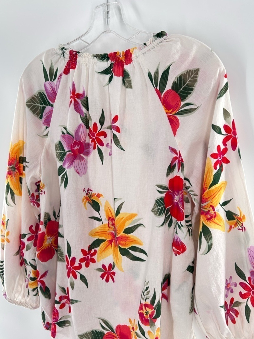 Old Navy Cotton Floral Blouse Medium - Picture 10 of 14